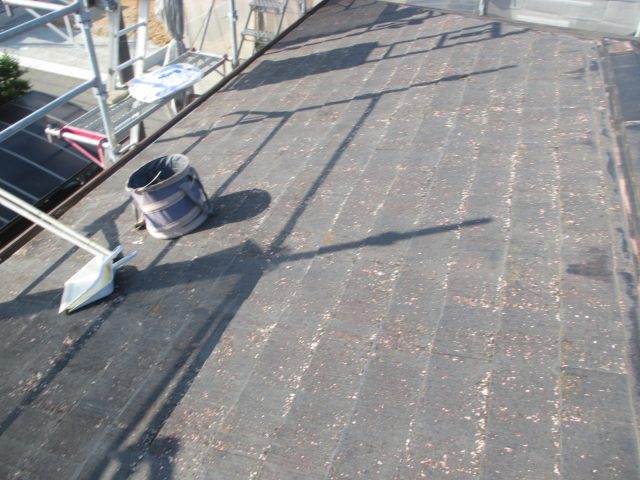 高砂市で葺き替え工事に伴う清掃